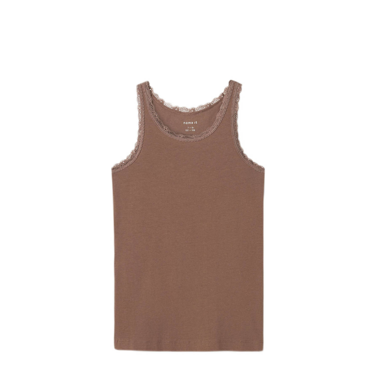 NAME IT KIDS hemd NKFTANK set van 2 zand bruin