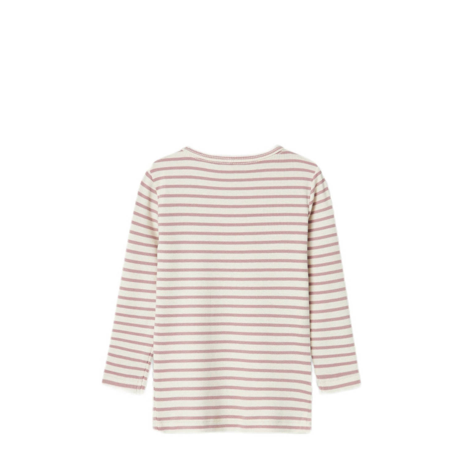 NAME IT MINI gestreepte longsleeve NMNBANI ecru lichtbruin
