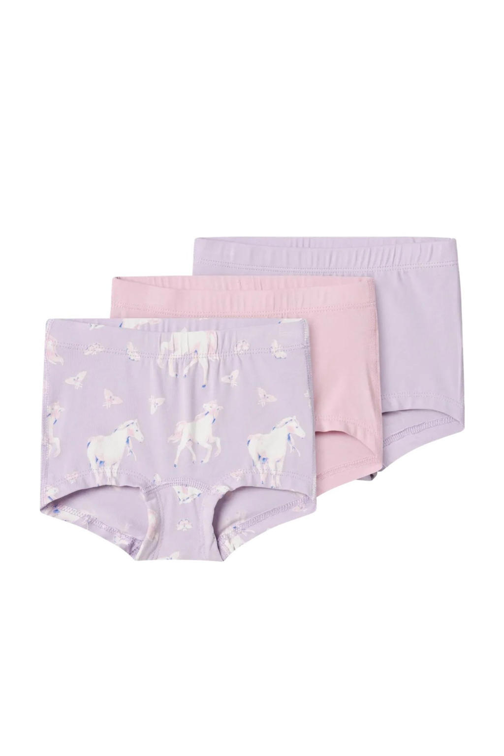 NAME IT MINI hipster NMFTIGHTS - lila/roze (set van 3)