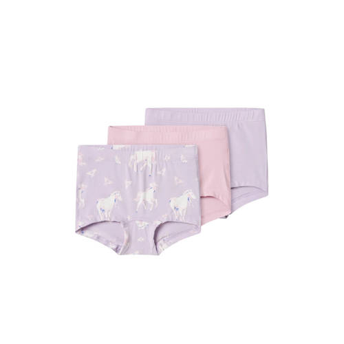 NAME IT MINI hipster NMFTIGHTS - set van 3 lila/roze afbeelding