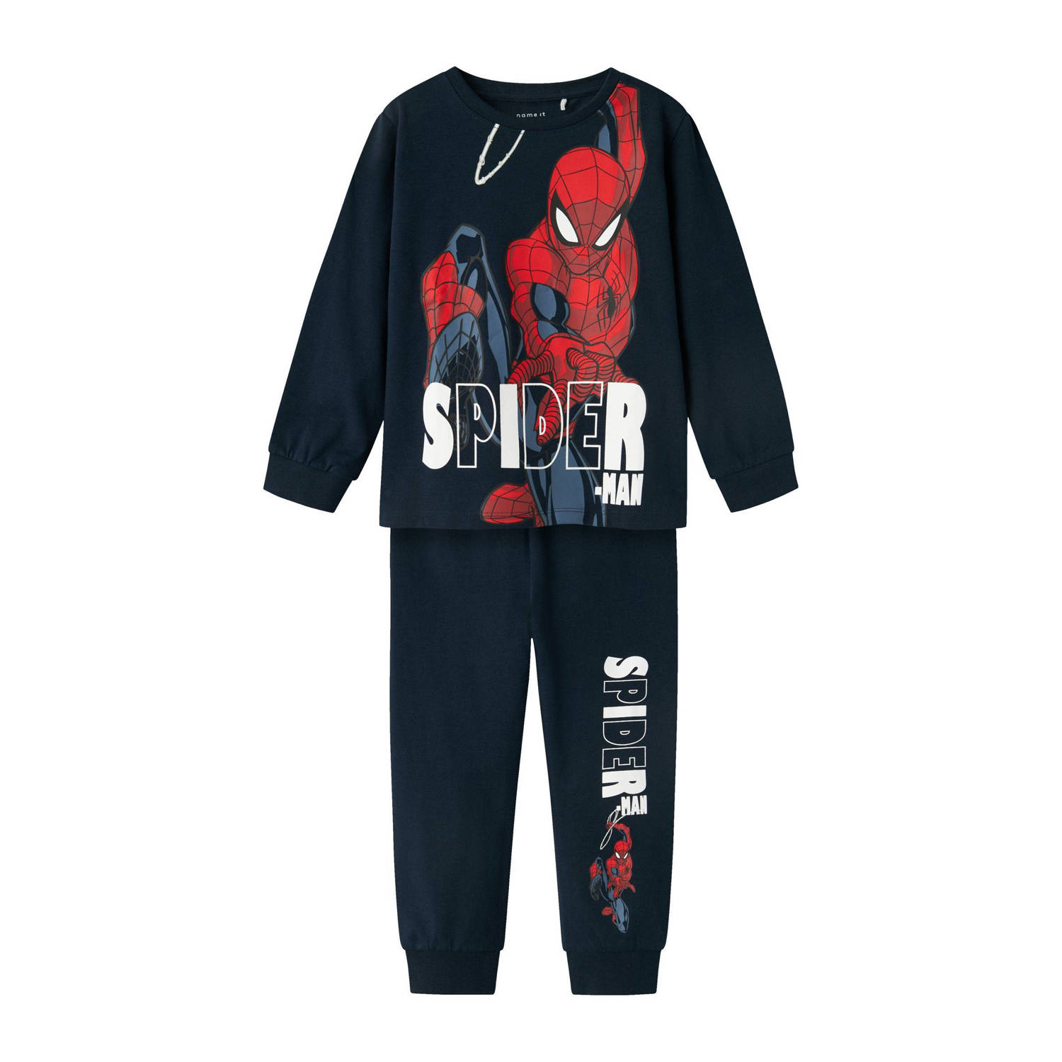 NAME IT MINI pyjama NMMALFRED Spiderman donkerblauw rood