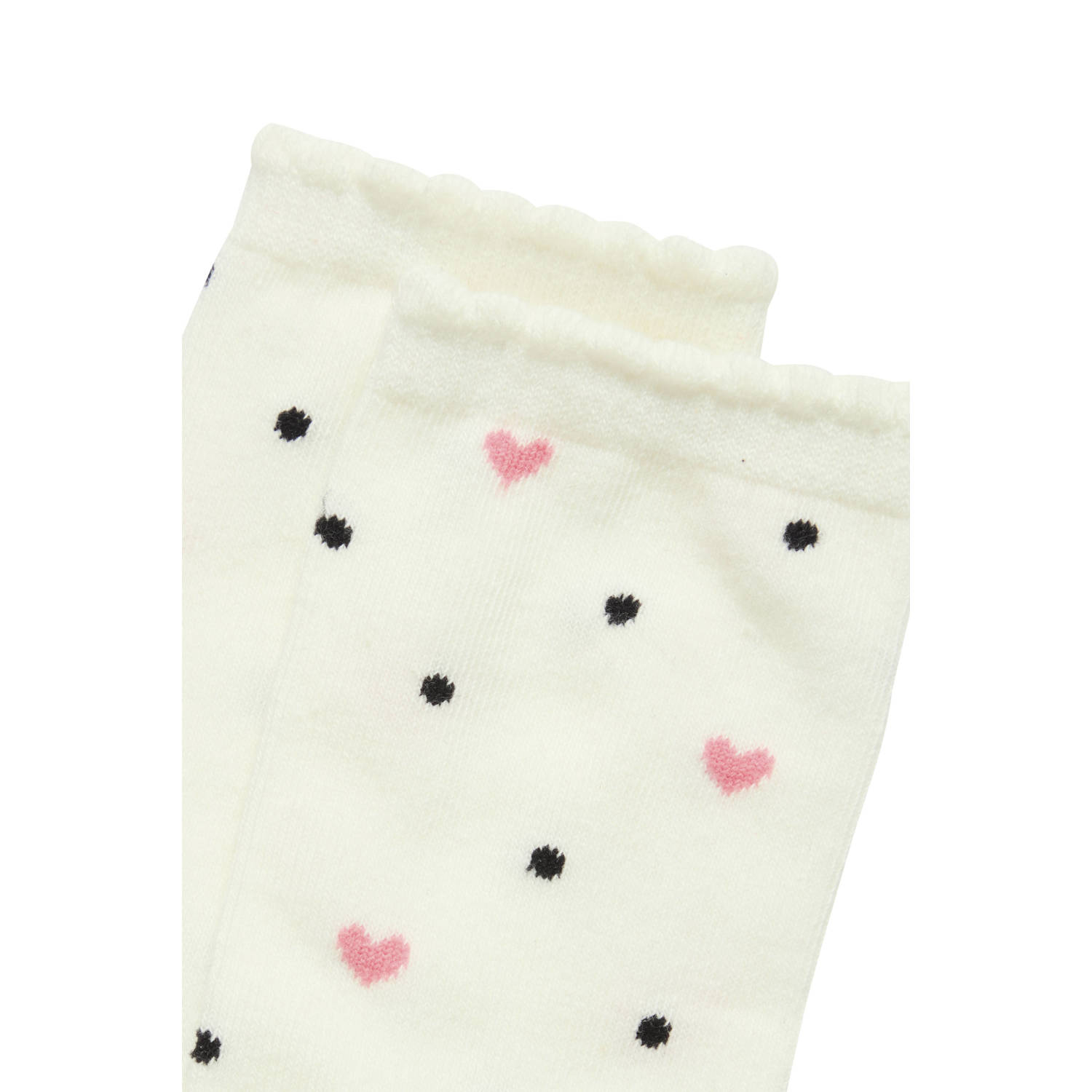 ICHI giftbox sokken met hartjes IALOVE ecru