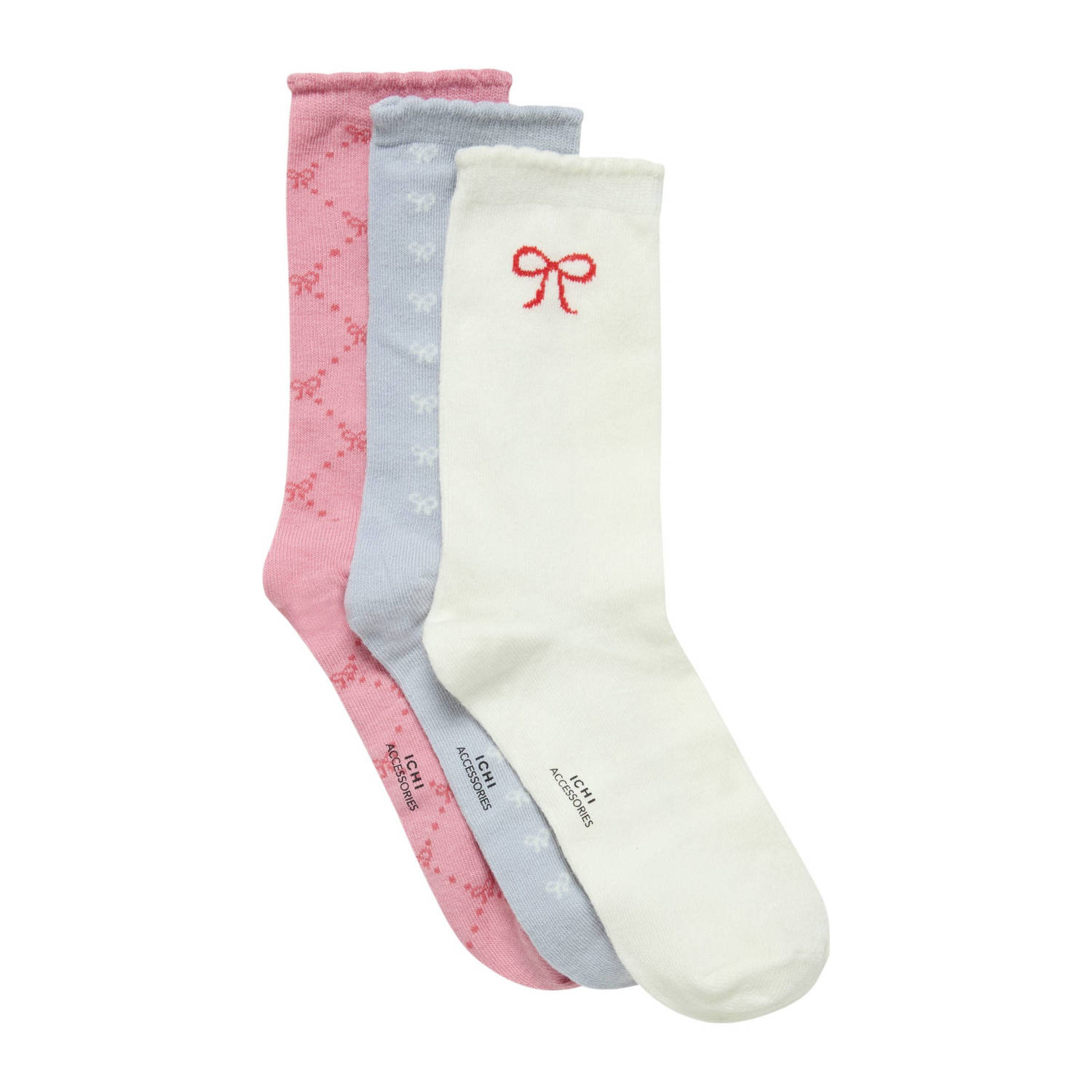 ICHI giftbox sokken IABOW set van 3 multi