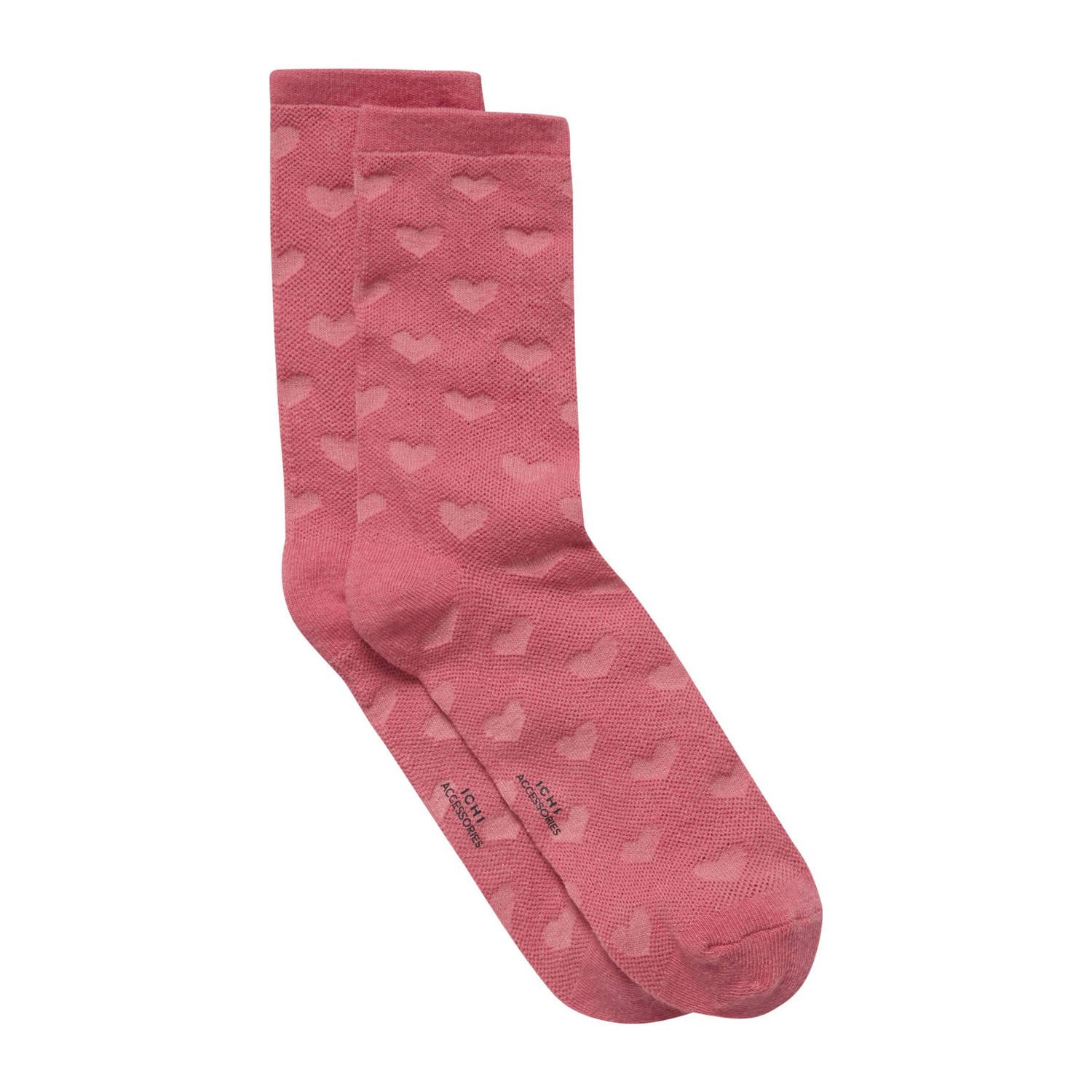 ICHI giftbox sokken met hartjes IALOVE roze