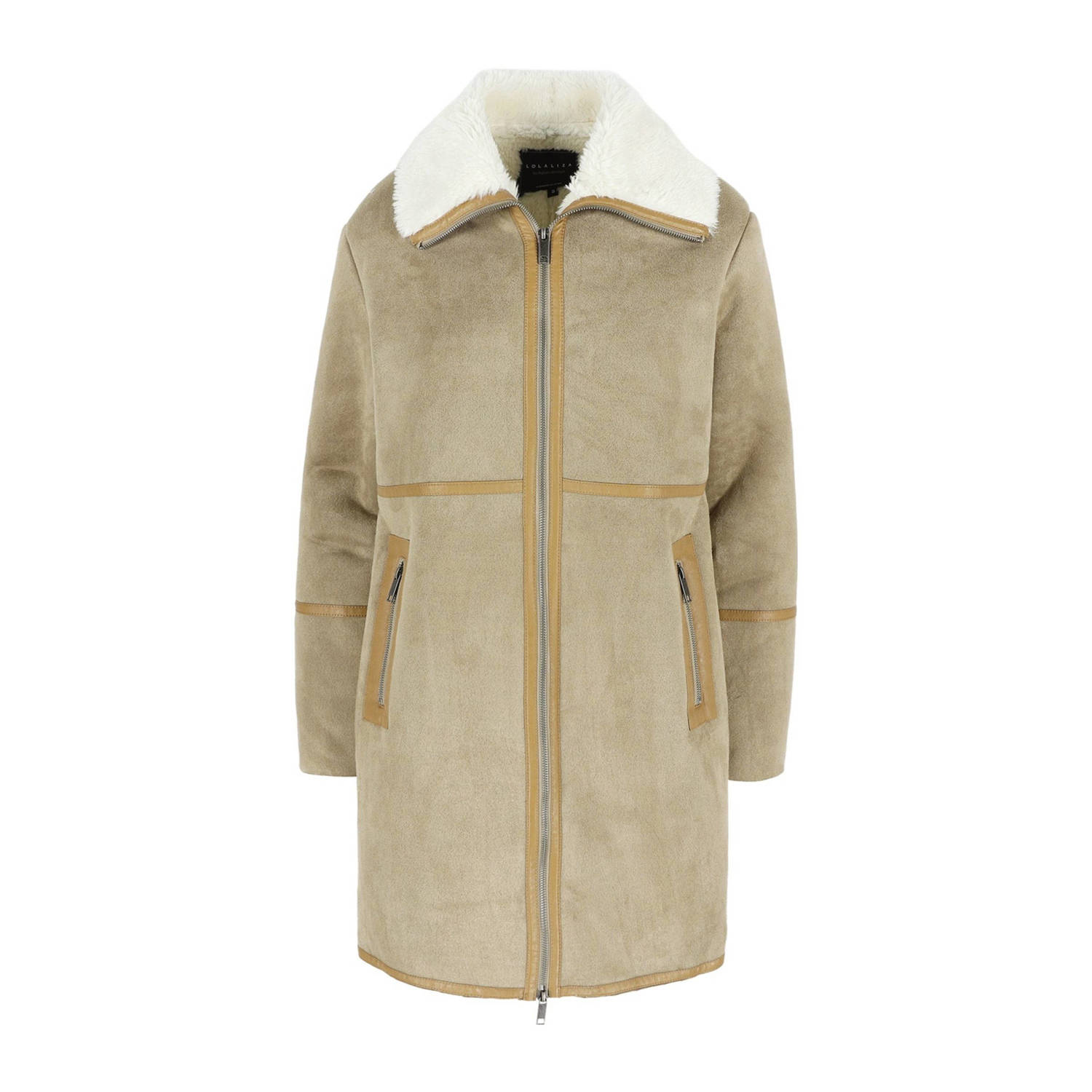 LOLALIZA lammy coat winterjas camel