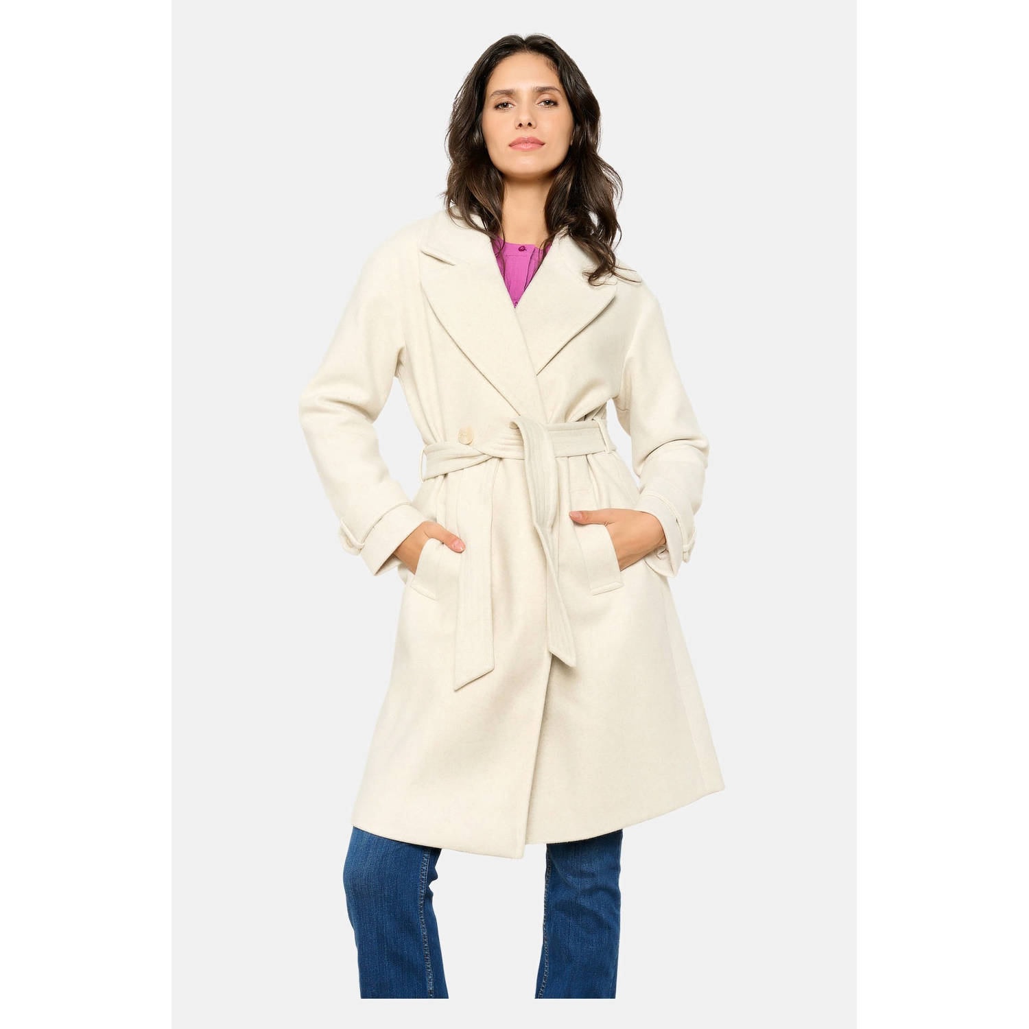 LOLALIZA trenchcoat tussen ecru
