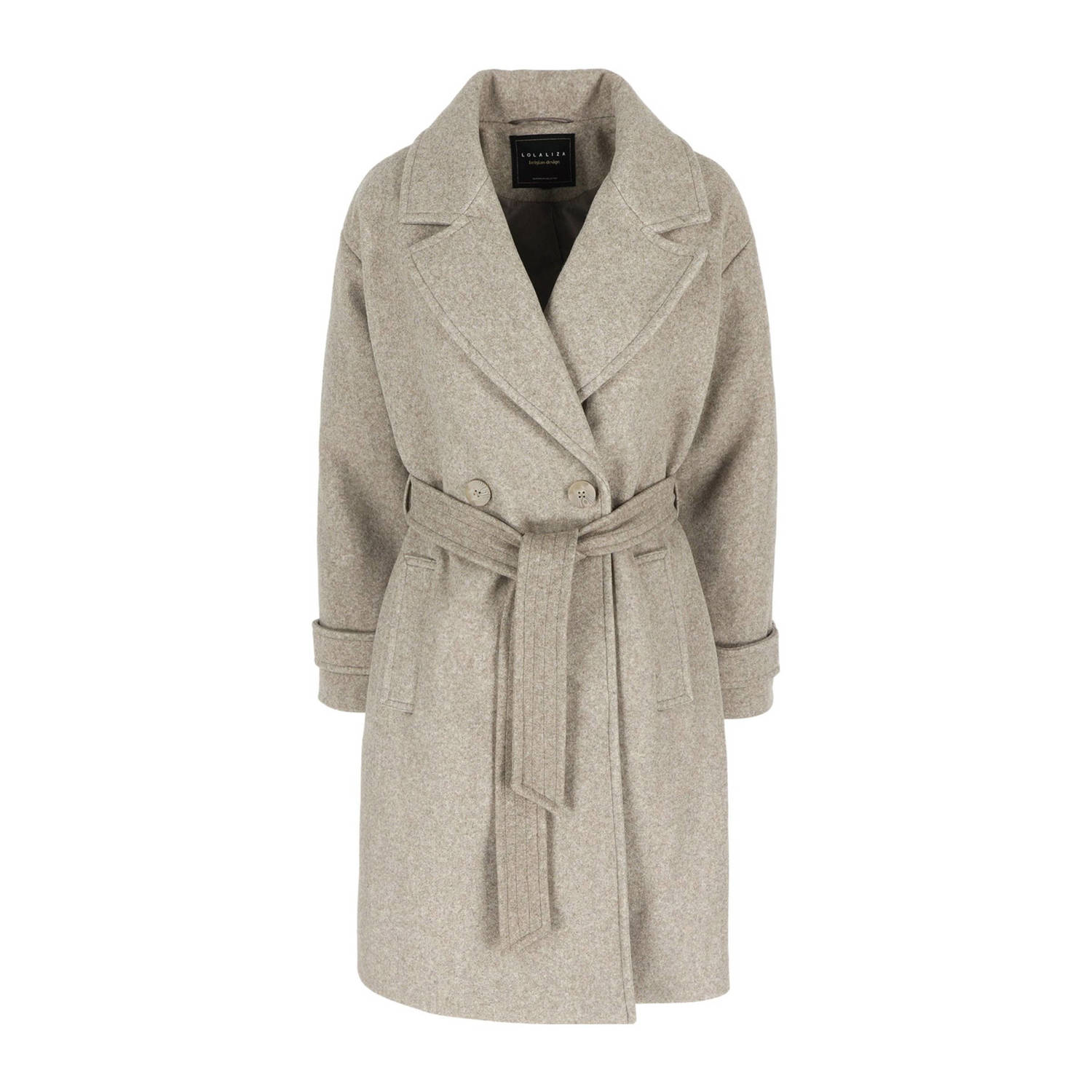 LOLALIZA gemêleerde trenchcoat tussen taupe