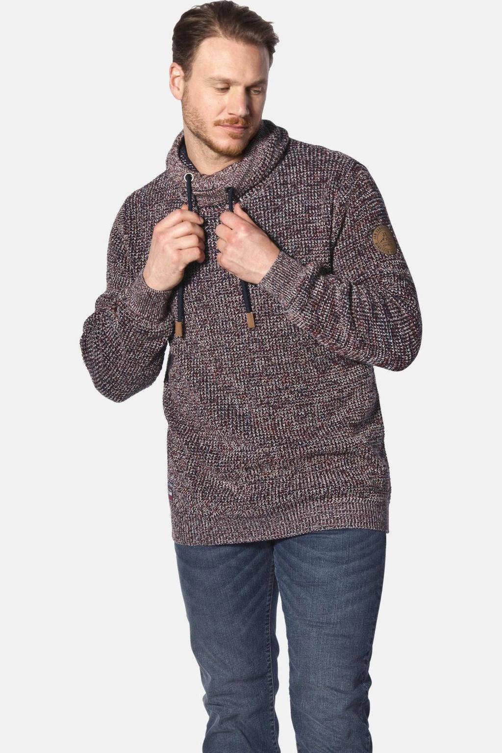 Jan Vanderstorm +FIT Collectie gebreide trui LARNO donkerrood