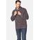 Jan Vanderstorm +FIT Collectie gebreide trui LARNO donkerrood
