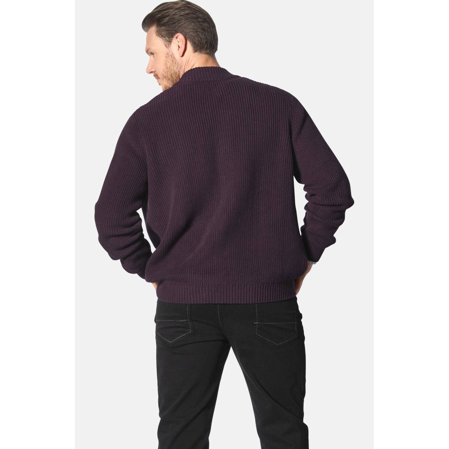 Jan Vanderstorm +FIT Collectie gebreid vest OLETARVIN donkerrood