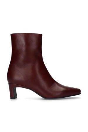 leren enkellaarzen bordeaux