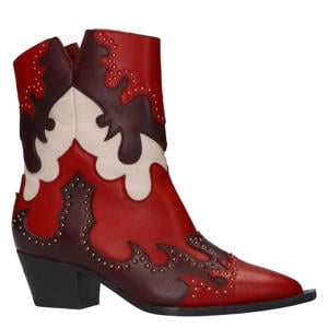 leren cowboylaarzen rood