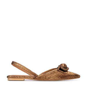   slingback loafers goud