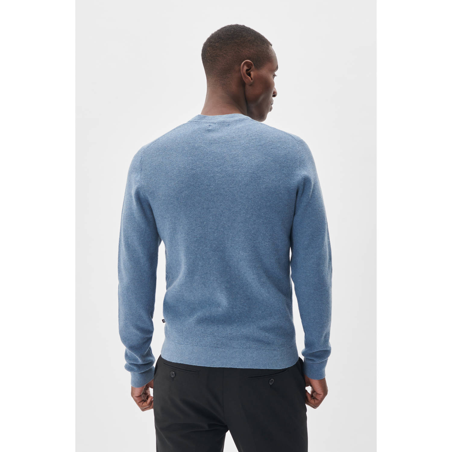 Matinique trui blauw fijn gebreid
