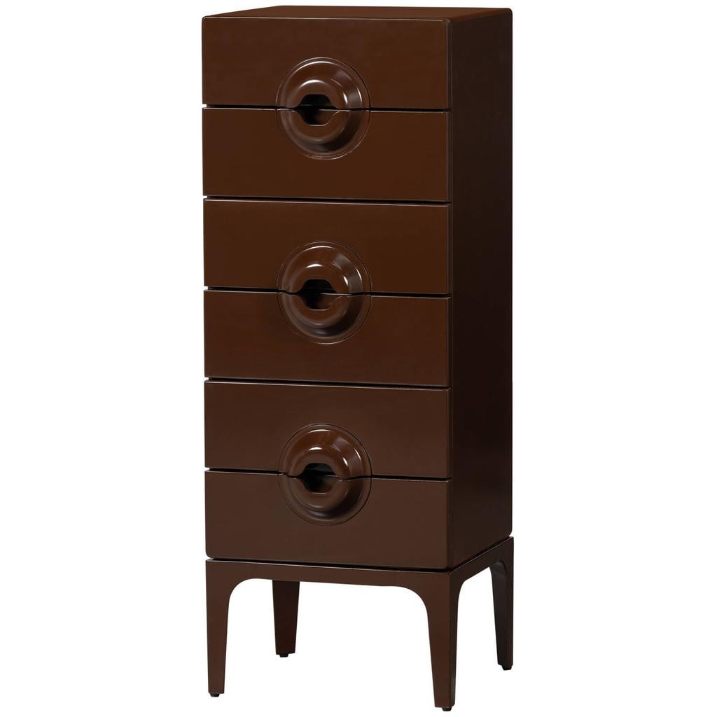WOOOD Merge Ladekast 6 Lades - Hout - Bruin/Rood - 120x44x45 cm