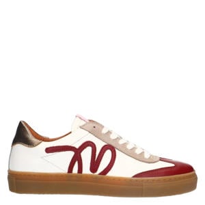 X Pink Ribbon leren sneakers roze/wit