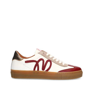 X Pink Ribbon leren sneakers roze/wit