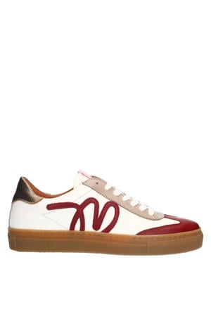 X Pink Ribbon leren sneakers roze/wit