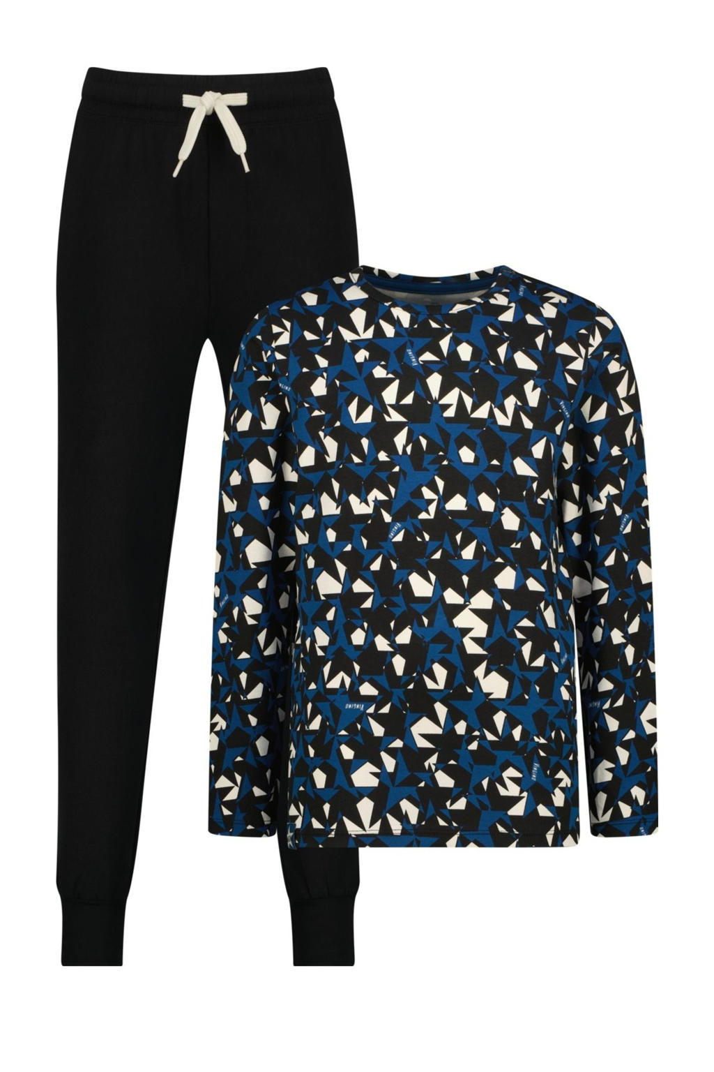 Vingino   pyjama Warz met all over print zwart/blauw