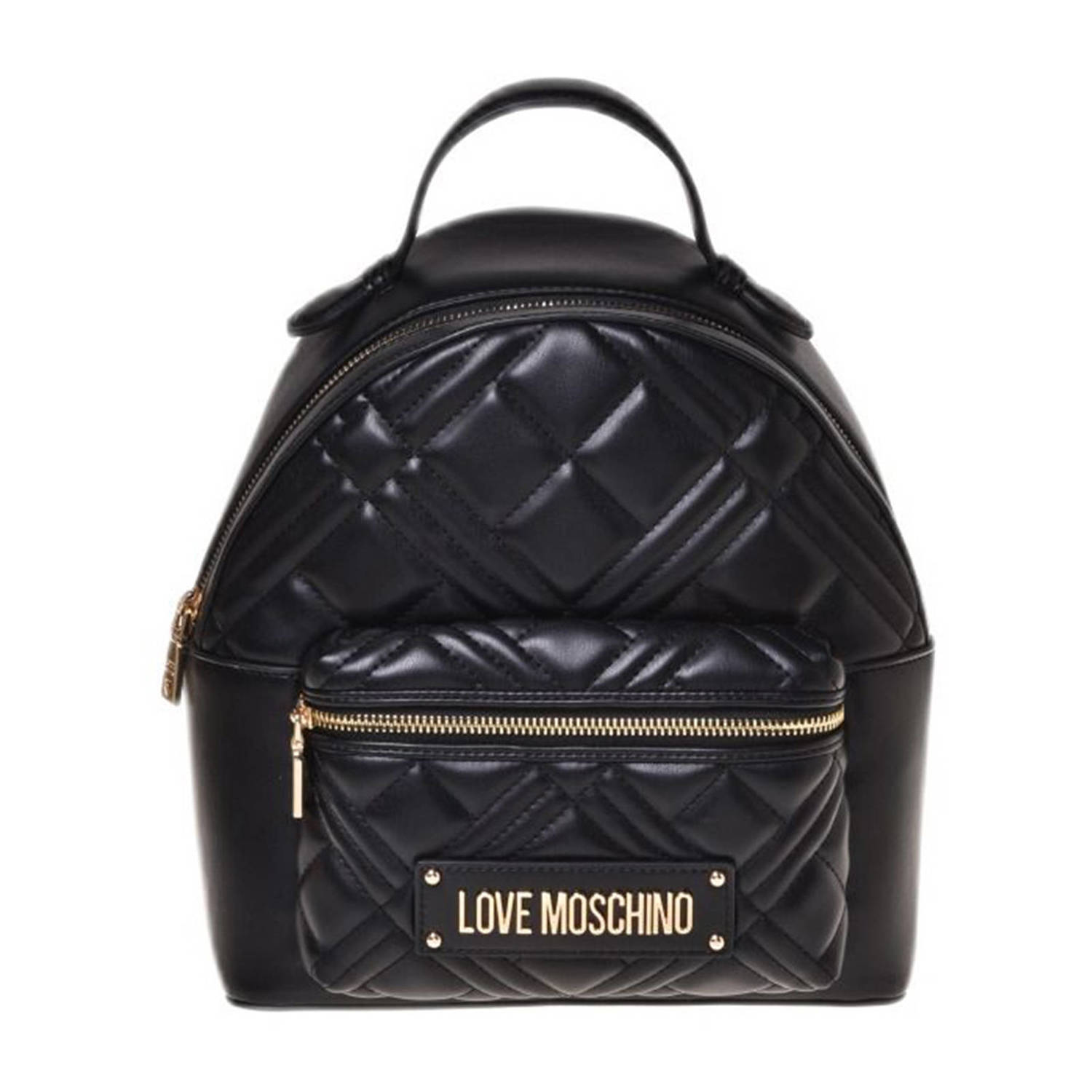 Love Moschino Zwarte rucksack met ritssluiting en ritszakken Black Dames
