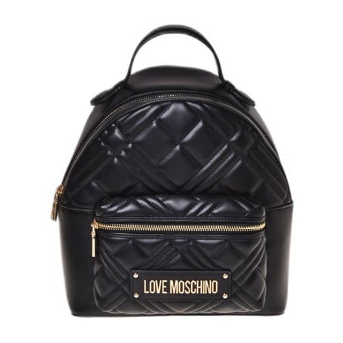 Love Moschino doorgestikte mini rugzak zwart afbeelding