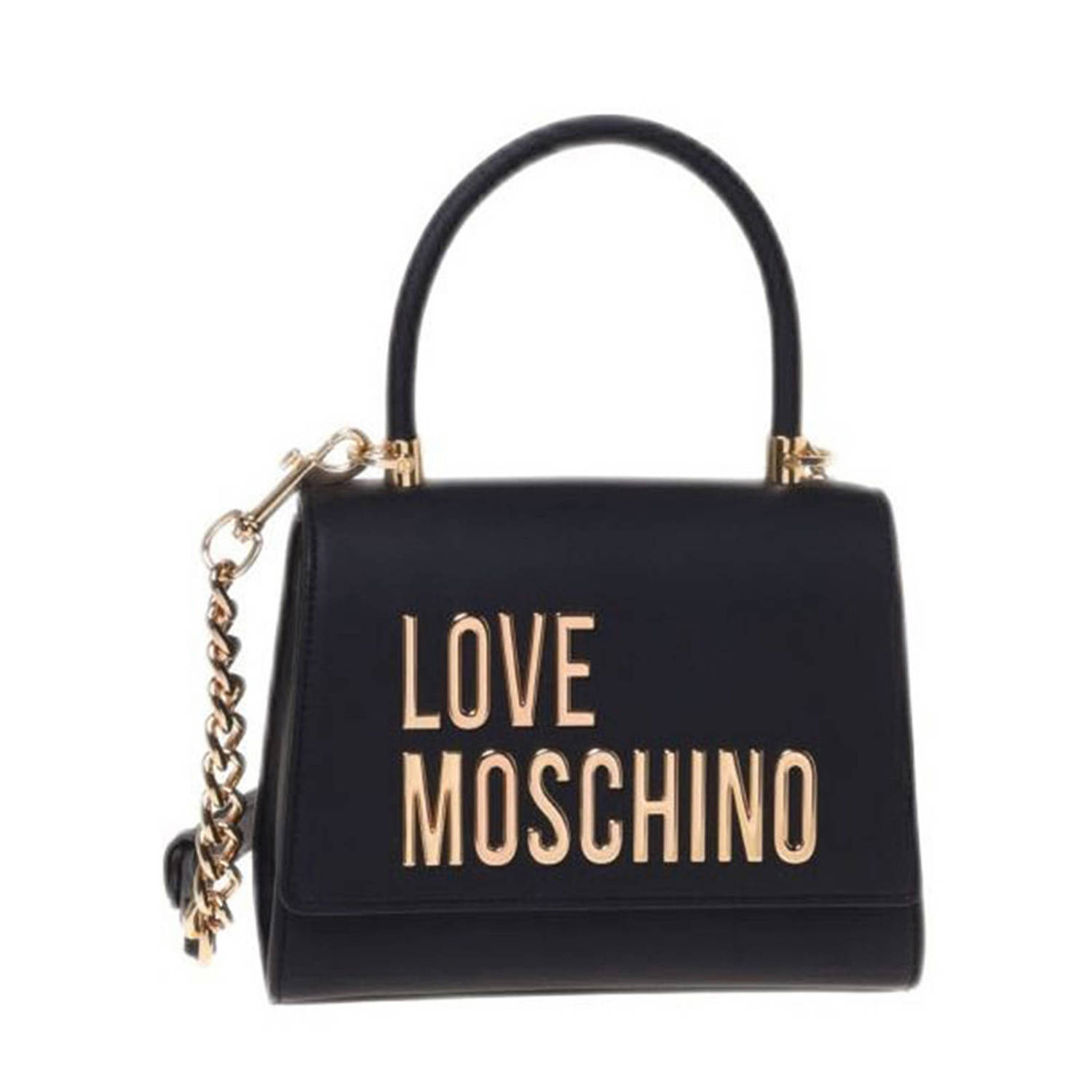 Love Moschino Zwarte Polyurethaan Handtas Lente Zomer Jc4024Pp1M Black Dames