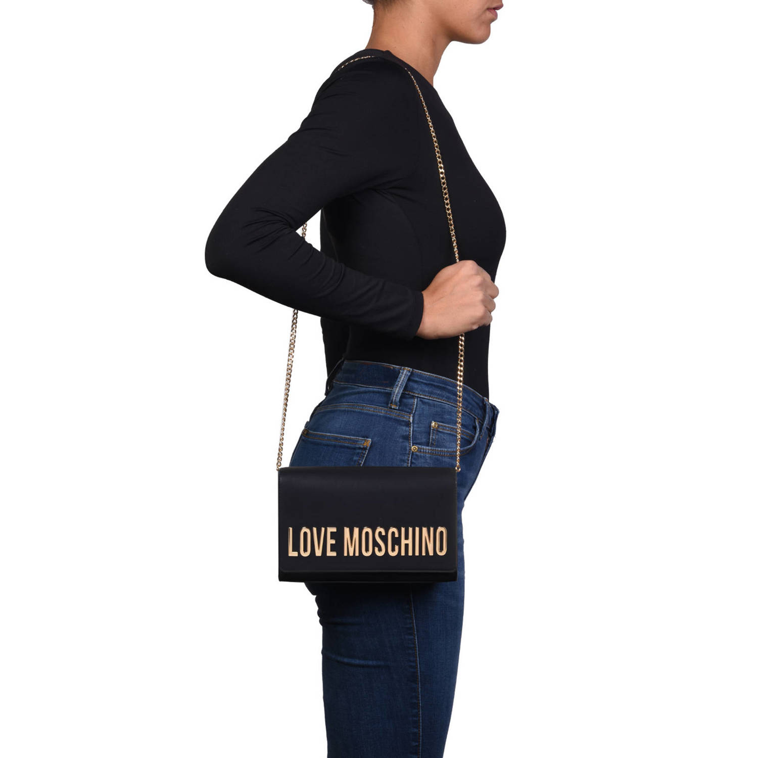 Love Moschino crossbody tas zwart