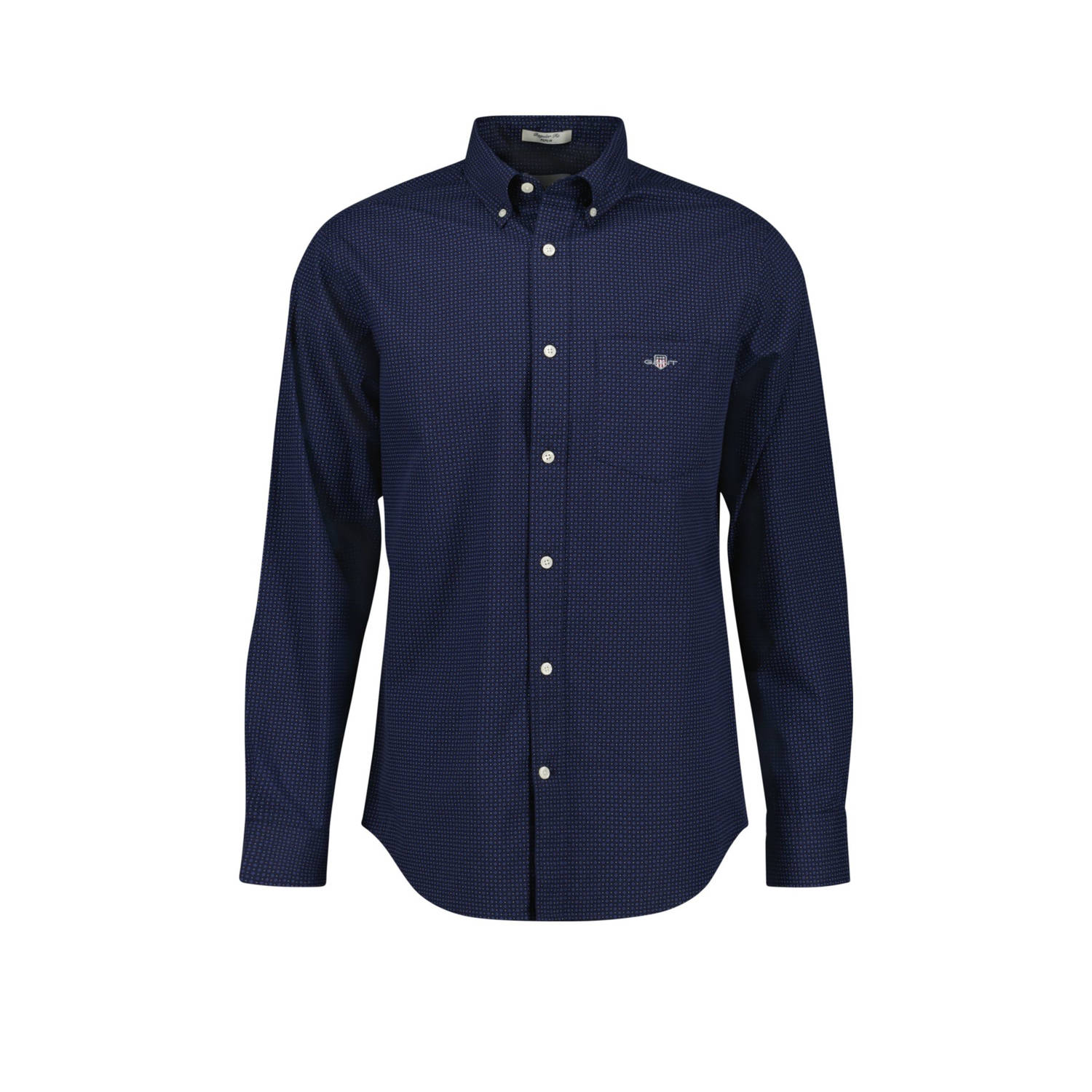Gant Overhemd met lange mouwen REG MICRO PRINT SHIRT met een subtiele doorlopende micro-print