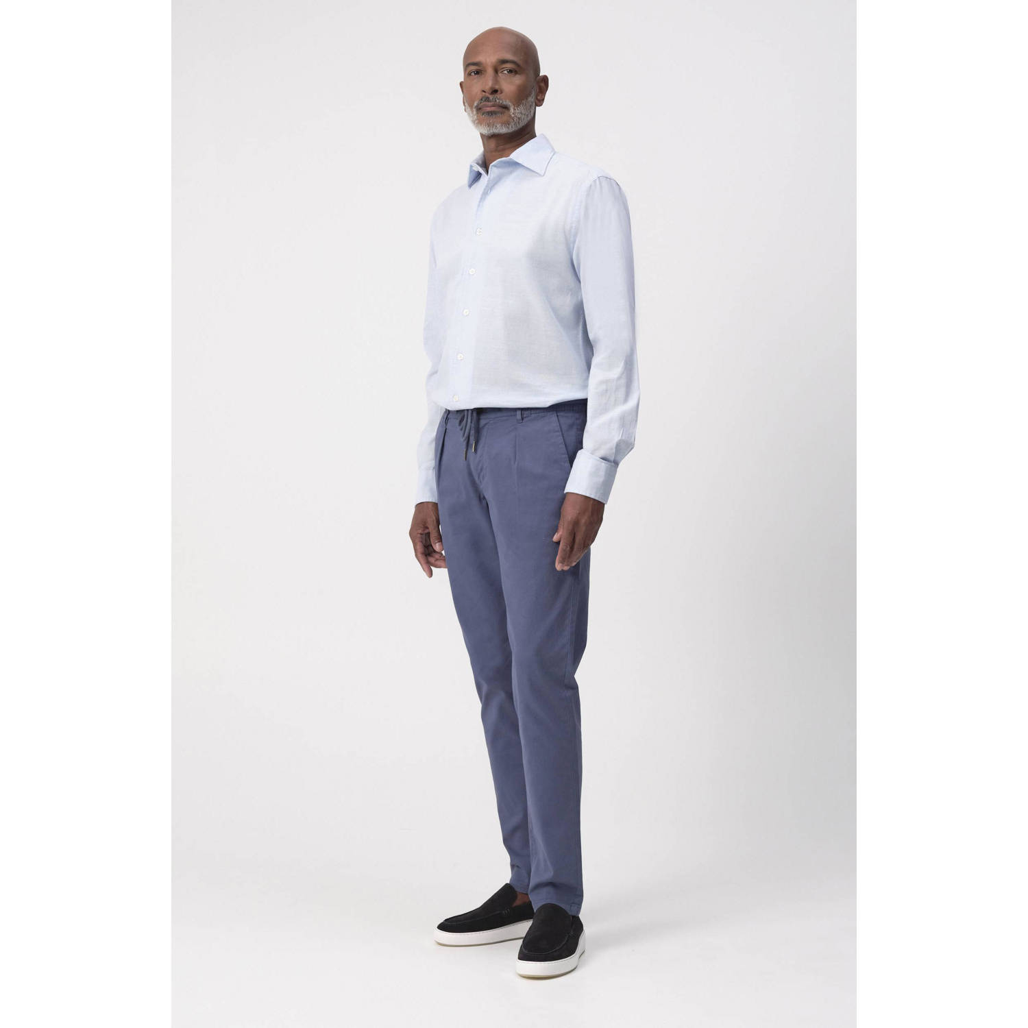 Campbell casual overhemd lichtblauw