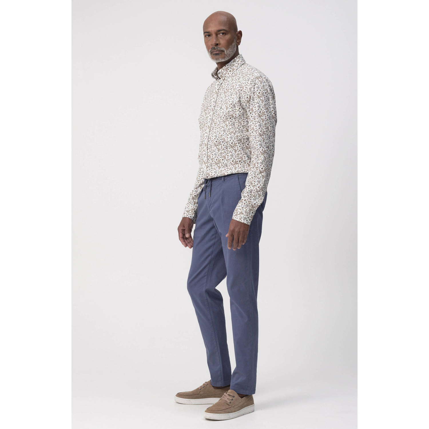 Campbell casual overhemd bruin