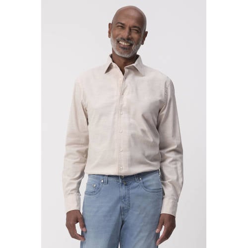 Campbell casual overhemd beige afbeelding