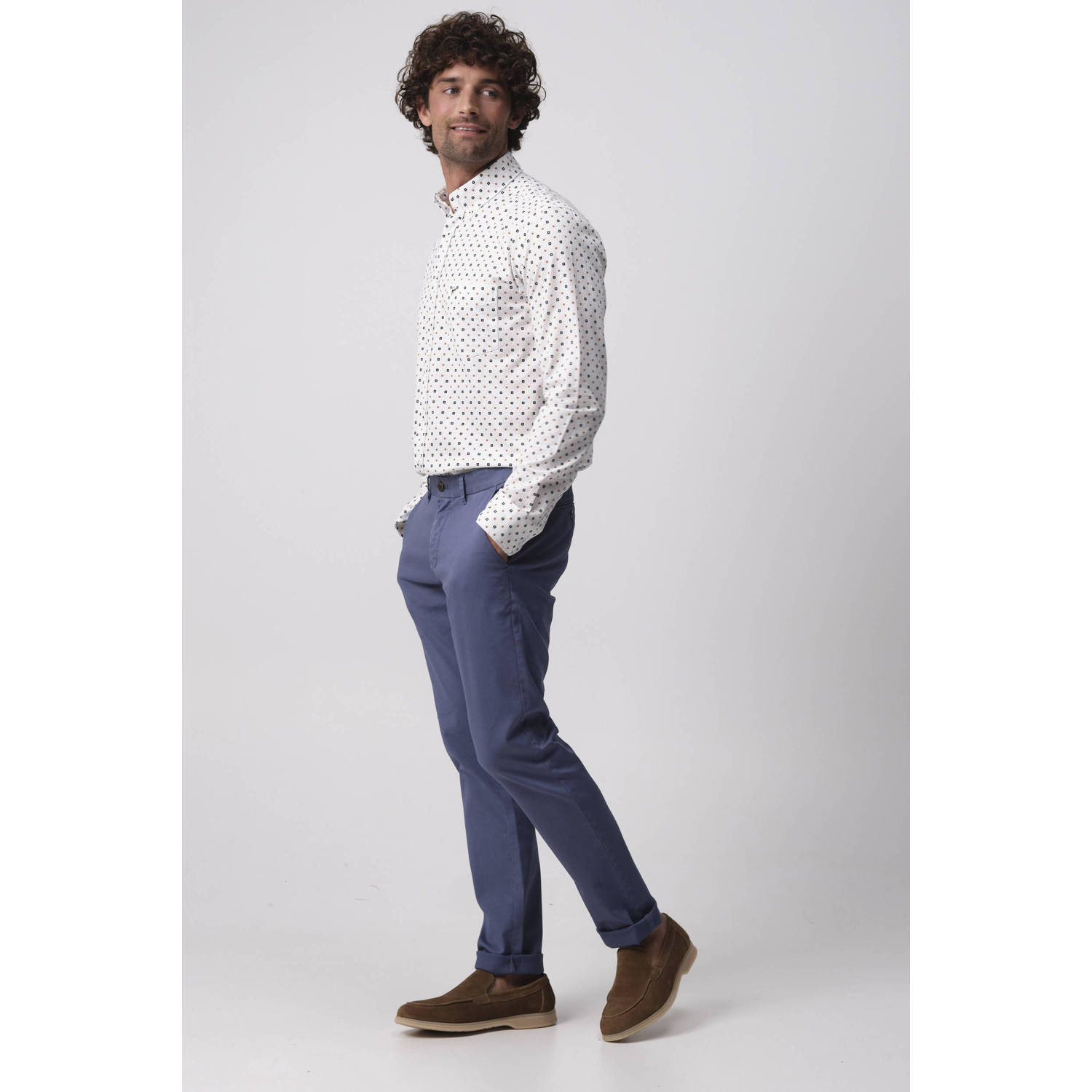 Campbell casual overhemd wit