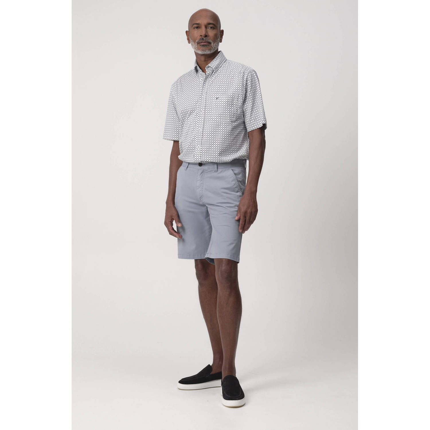 Campbell casual overhemd blauw