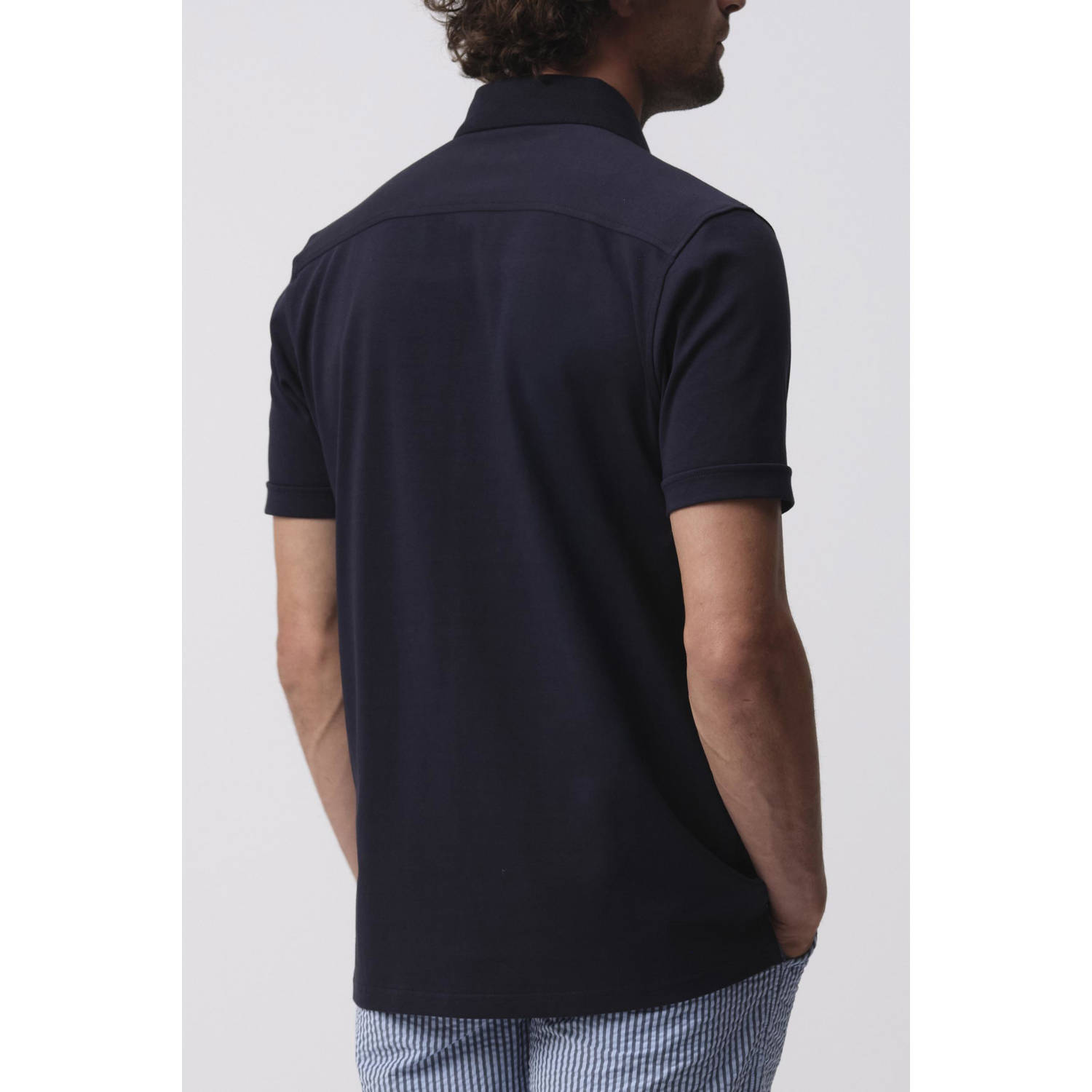 Campbell casual overhemd donkerblauw