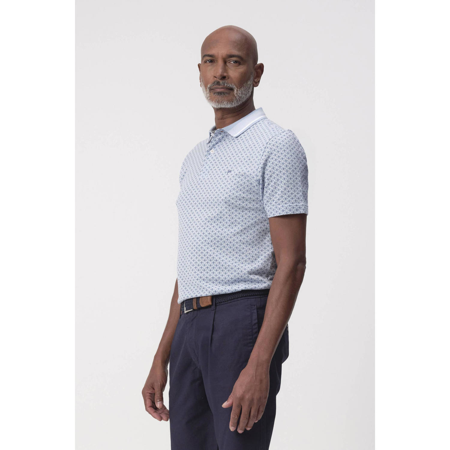 Campbell regular polo lichtblauw