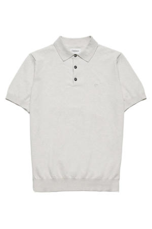 regular polo fijn gebreid ecru