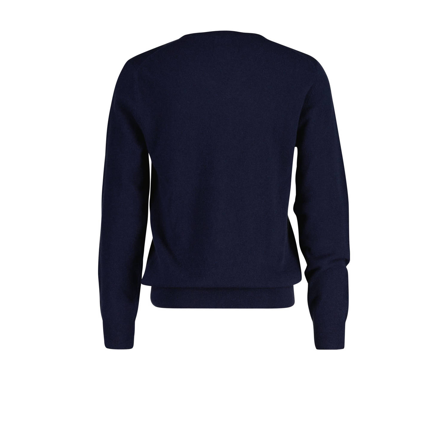 GANT wollen gebreide trui donkerblauw