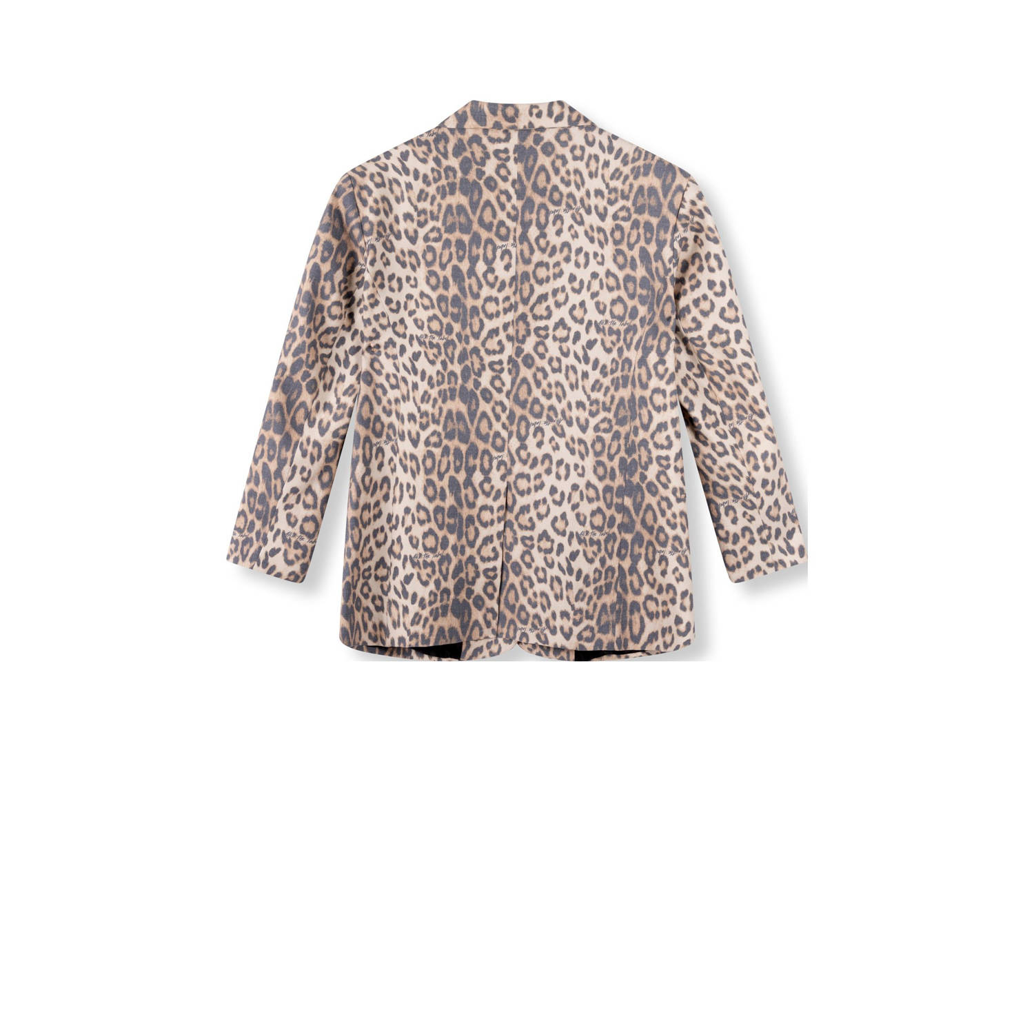 Alix the Label oversized blazer met panterprint bruin