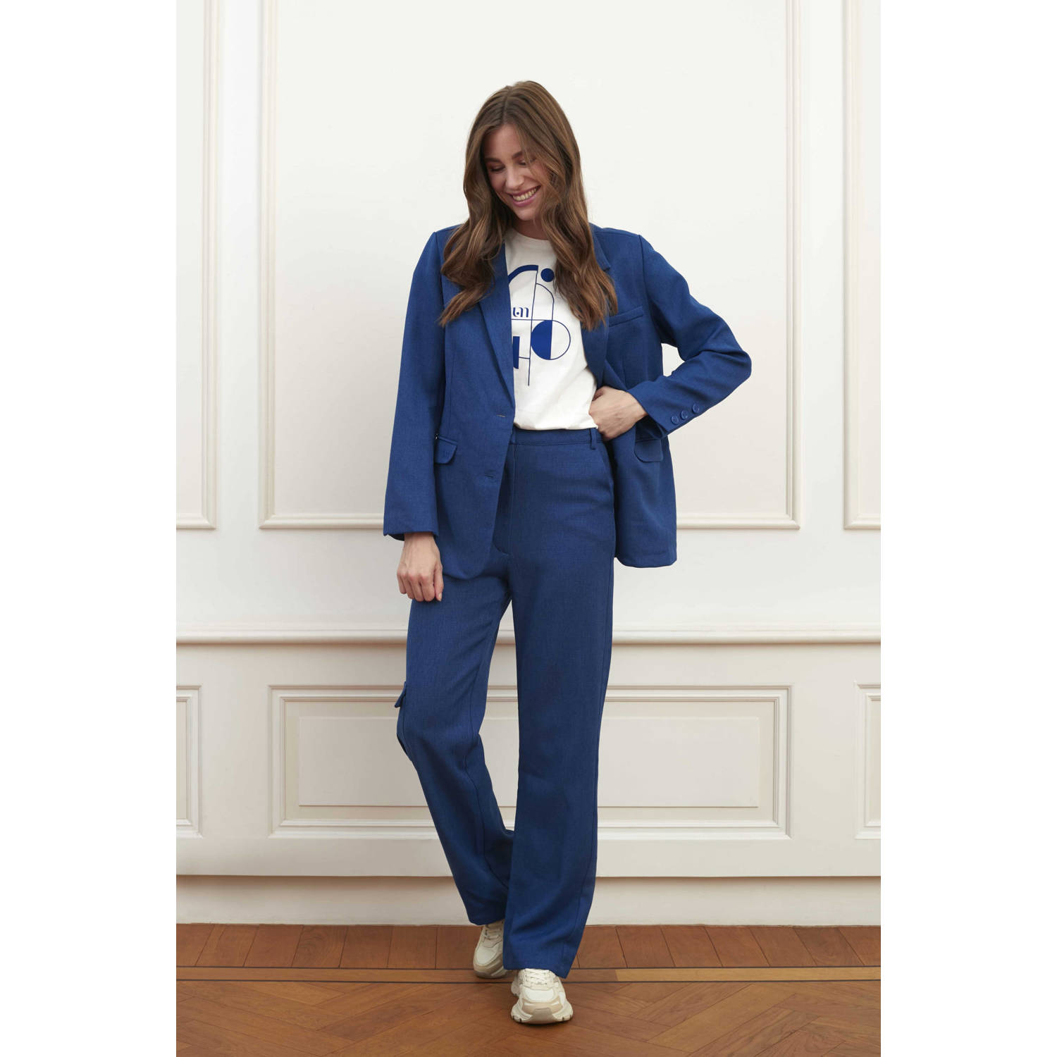 Lofty Manner regular blazer blauw