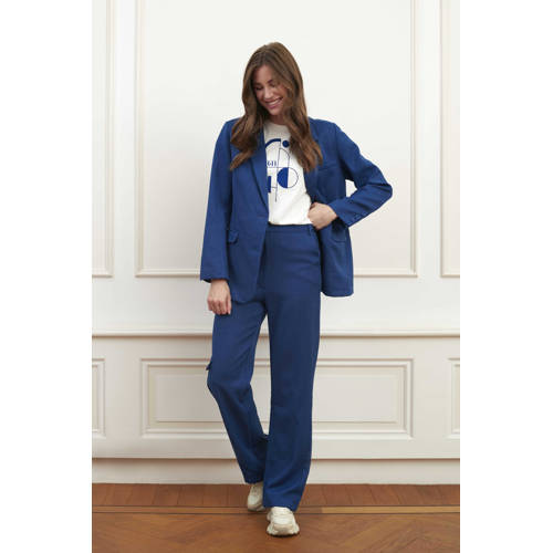 Lofty Manner regular blazer blazer blauw afbeelding