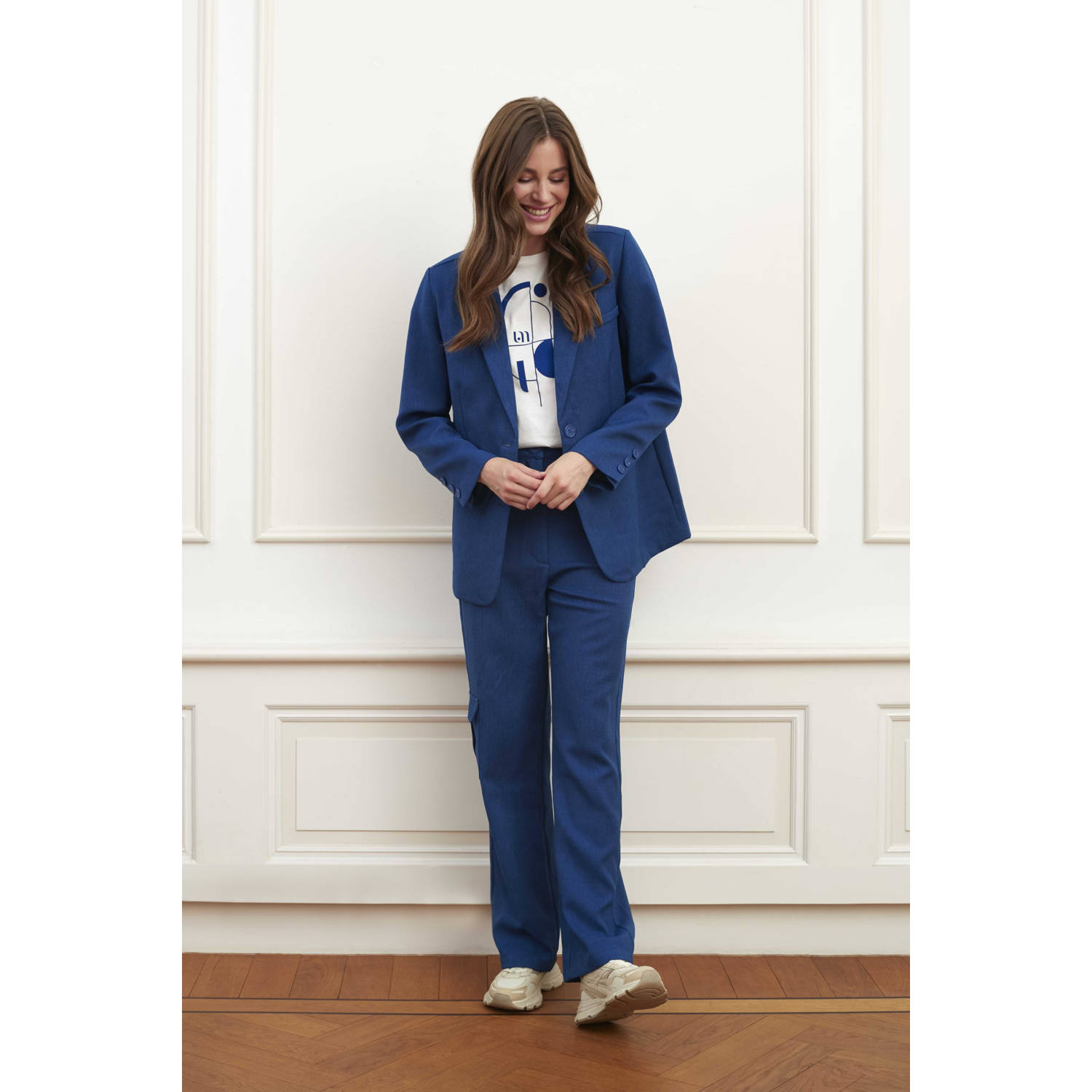 Lofty Manner regular blazer blauw