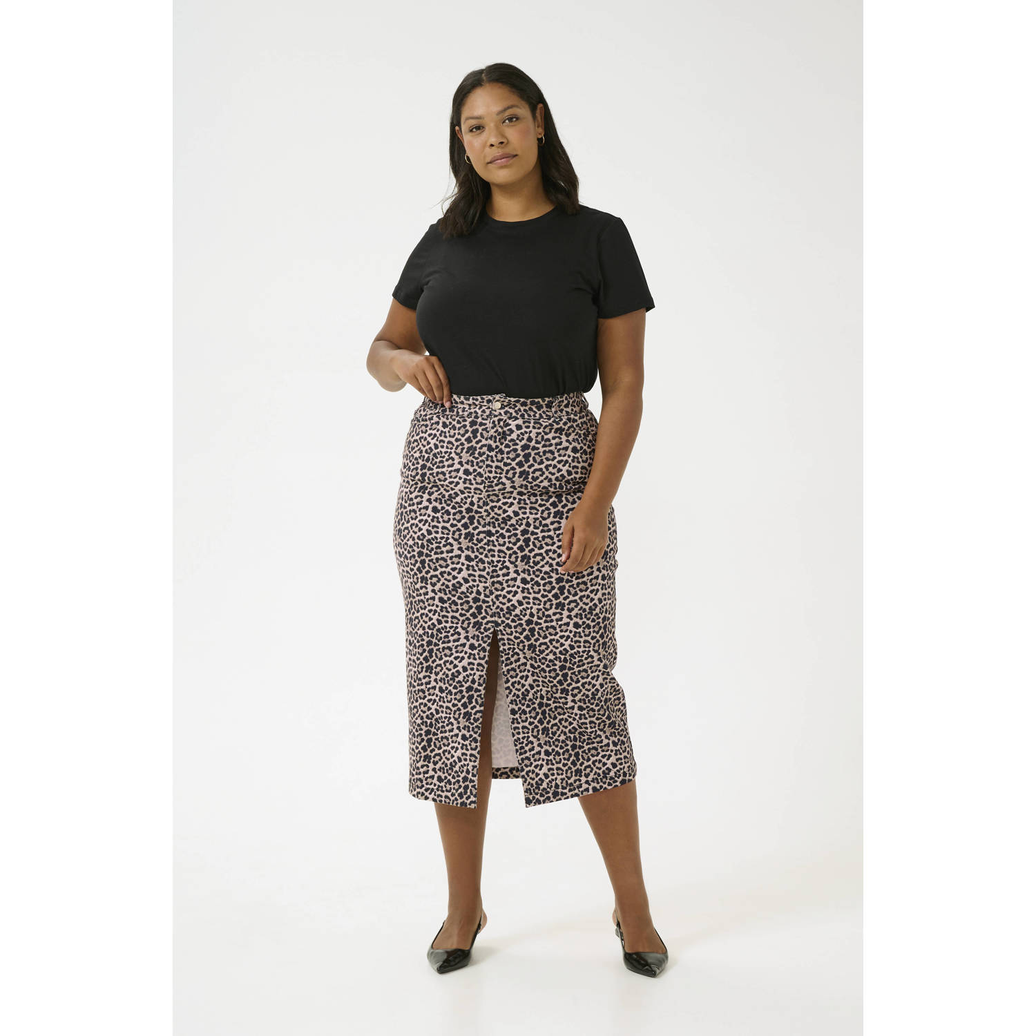Kaffe Curve rok KClinima met panterprint