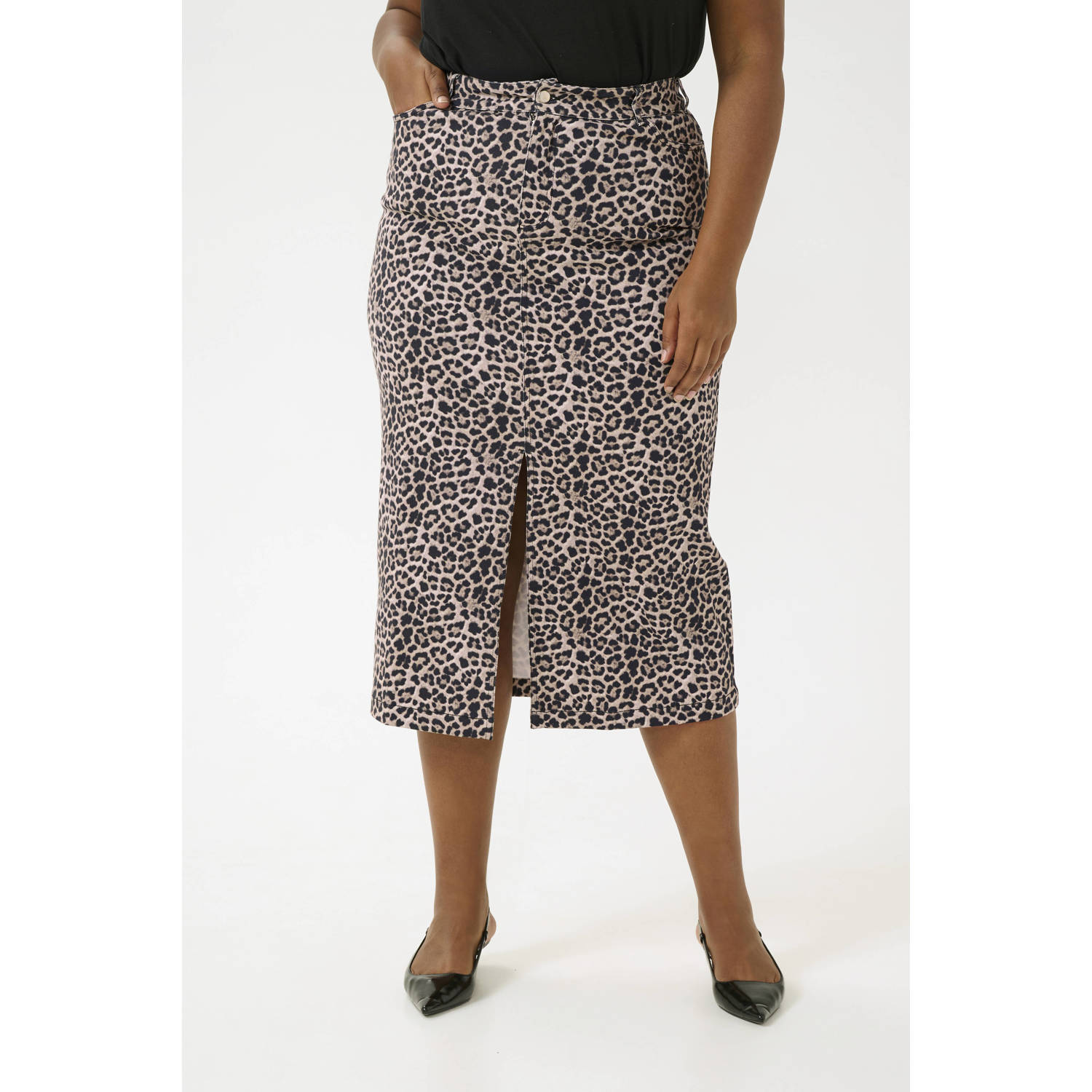 Kaffe Curve rok KClinima met panterprint