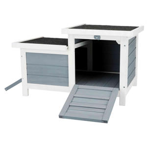 Knaagdierhuis Met 2 Ingangen Grijs / Wit 70 x 45 x 43 cm
