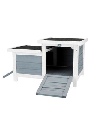 Knaagdierhuis Met 2 Ingangen Grijs / Wit 70 x 45 x 43 cm