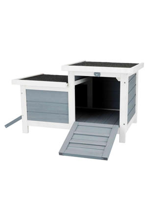 Knaagdierhuis Met 2 Ingangen Grijs / Wit 70 x 45 x 43 cm