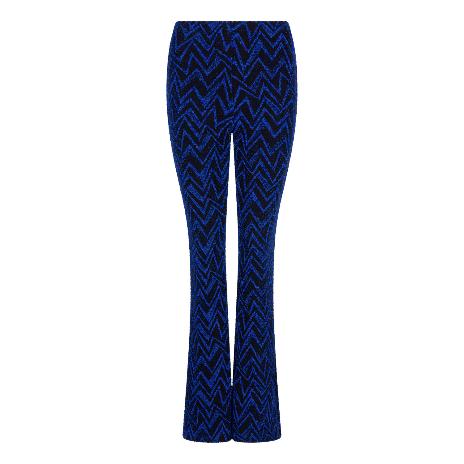 Lofty Manner flared broek glitter zwart blauw