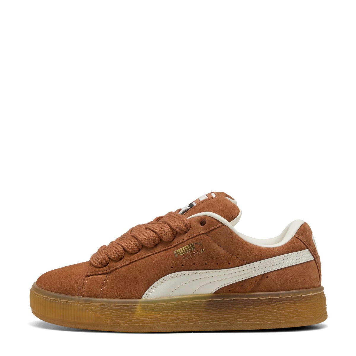 Puma Suede sneakers bruin/ecru wehkamp