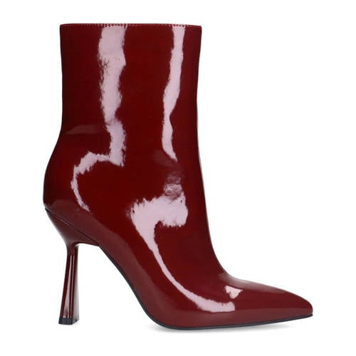 Sacha lakleren enkellaarzen bordeaux rood afbeelding