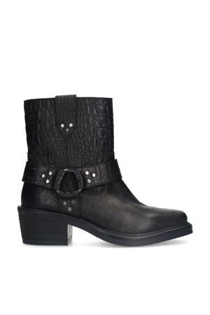 leren bikerboots zwart